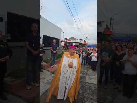 Con emotivo acto religioso y bendición frente a la Estación de Policía de Ábrego rinden homenaje