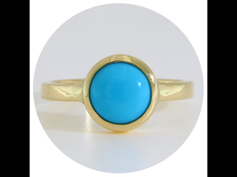 Inel Aur 14k Turcoaz Natural din mina Sleeping Beauty - Modern si Armonios