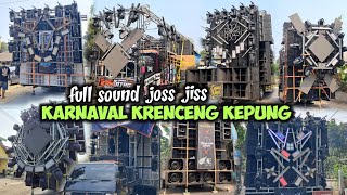 Download lagu Lineup of Krenceng sound systems with 12 full bass subs mp3