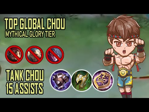 ENEMY HAS 3 OF THE META HEROES BUT THEY CAN'T DEFEAT MY CHOU | TOP GLOBAL CHOU TANK GAMEPLAY ~ MLBB