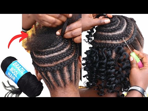 😱 Easiest Curly Crochet Braid Hairstyle Using...