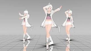 【MMDモデル作成中】 踊らせてみた(1)虎視眈々 [TALK flowerモデル][固定カメラ]
