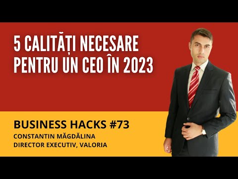 , title : '5 calități necesare unui CEO în 2023 - Business Hacks #73'