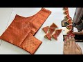 Simple And Easy Blouse Design || Blouse Back Design || Cutting And Stitching Back Neck Blouse Design