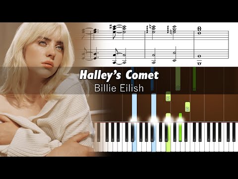 Billie Eilish - Halley's Comet - Accurate Piano Tutorial with Sheet Music