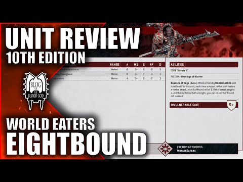 Eightbound Datasheet Review - 10th Edition - World Eaters