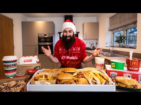 THE ULTIMATE FESTIVE FAST FOOD MENU CHALLENGE | XMAS 2020 SERIES | BeardMeatsFood