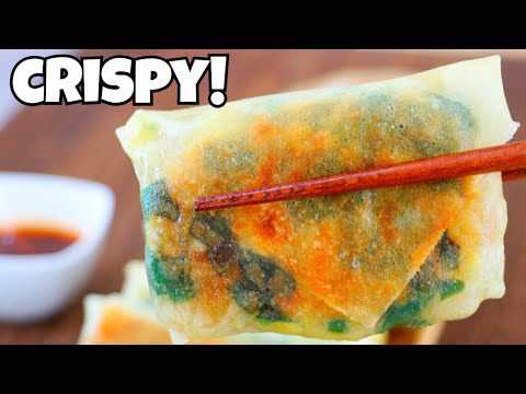 CRISPY Chive Pockets w/ Spring Roll Wrappers (Quick & Easy)!