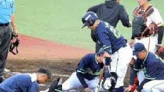 ヤクルト騒然…松下歩叶が頭部へ死球、無念の退場😢⚾