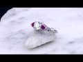 video - Twisted Leaf Three Stone Engagement Ring