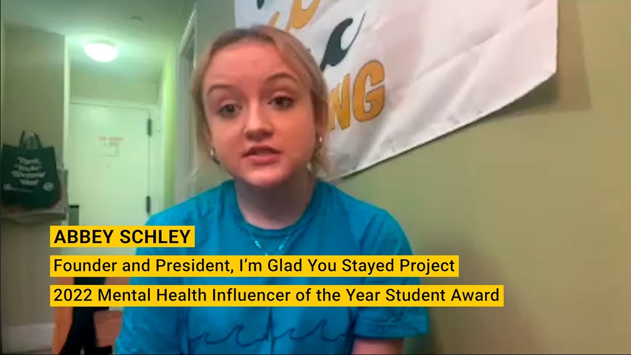 Abbey Receives STUDENT Mental Health INFLUENCER of the year   thumbnail