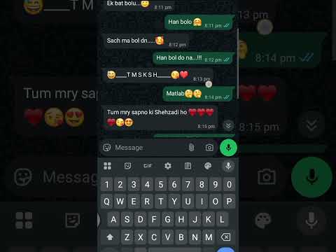Romentic chat with girlfriend 🥰❤️😍💞#love #mylovechats #romantic #romanticstatus