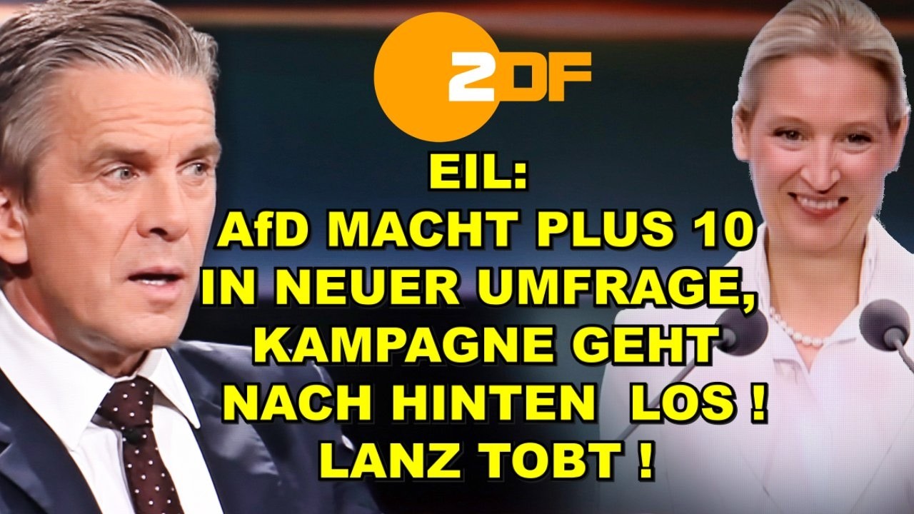 EIL: AfD +10 in NEUER UMFRAGE! LANZ TOBT!