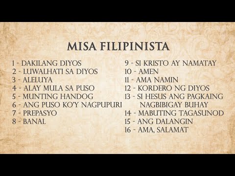 Misa Filipinista Collection - IFI Mass Songs