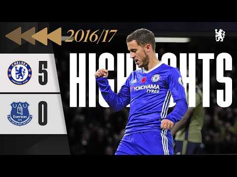 ⏪️ Chelsea 5-0 Everton | HAZARD BRACE helps thrash Toffees! | HIGHLIGHTS REWIND | PL 2016/17