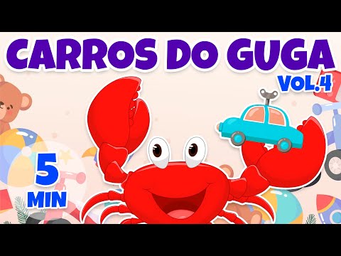 Carros do Guga Vol. 4 - Giramille 5 min | Desenho Animado Musical