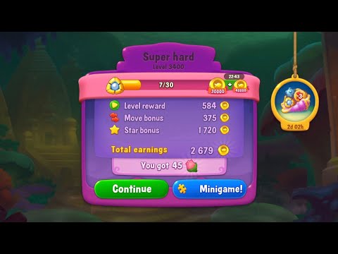 Fishdom Win Strikes Level 3394 - 3400, Get Minigame