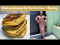 Making Pancakes For The First Time In My Adult Life Easy Pancake Recipe Sew A Nice Gown With Me