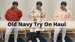 Old Navy Curvy Winter Try On Haul Shackets + Sweaters + Jeans
