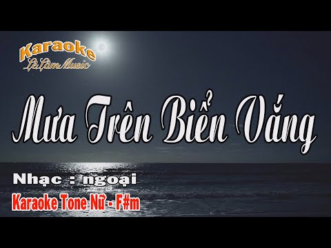 Karaoke - MƯA TRÊN BIỂN VẮNG - Tone Nữ | Lê Lâm Music