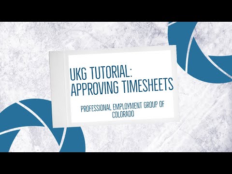 How to Approve a Timecard in UKG