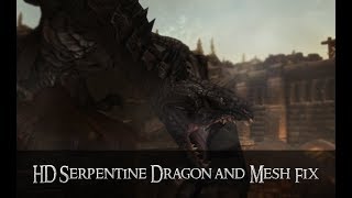 HD Serpentine Dragon and Mesh Fix - A Skyrim Texture Mod