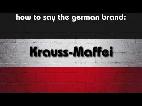 How to say in perfect german pronunciation: Krauss-Maffei