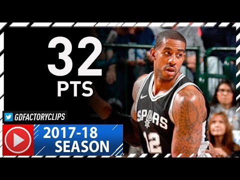 LaMarcus Aldridge Full Highlights vs Mavericks (2017.11.14) - 32 Pts, BEAST!