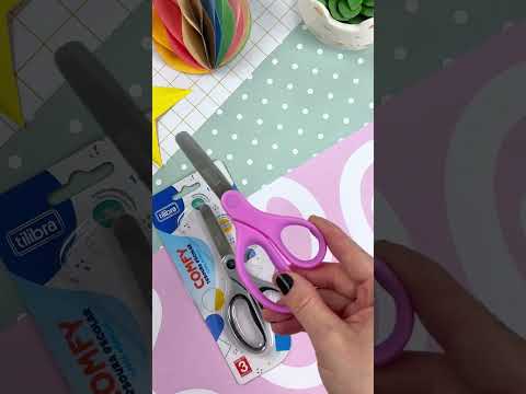 Vídeo do produto Tesoura Escolar 140mm Comfy - Sortido