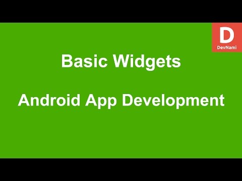 Android User Interface Basic Widgets
