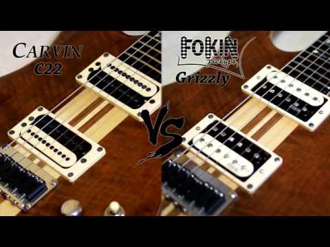 Carvin C22B&C22J VS Fokin Grizzly pickups comparison