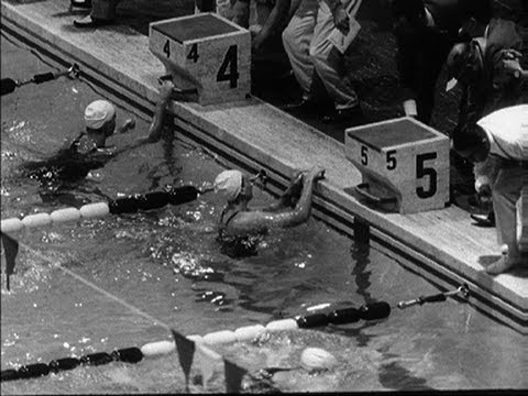 Anita Lonsborough Sets 200m Backstroke World Record For Gold - Rome 1960 Olympics