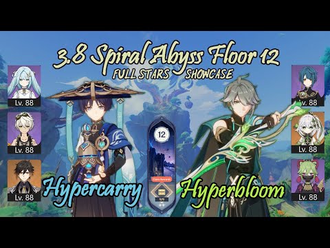 C2 Wanderer Hypercarry & C0 Alhaitham Hyperbloom | 3.8 Spiral Abyss Floor 12 | Genshin Impact