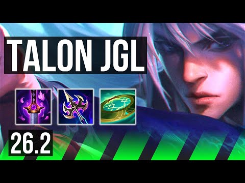 TALON vs KHA'ZIX (JGL) | Phase Rush, Good KDA: 11/1/7 | EUNE Challenger | 26.2