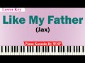 Jax - Like My Father Karaoke Lower Key (Karaoke Piano)