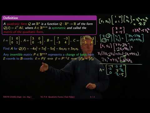 Quadratic Forms and Principal Axes - Linear Algebra - F9