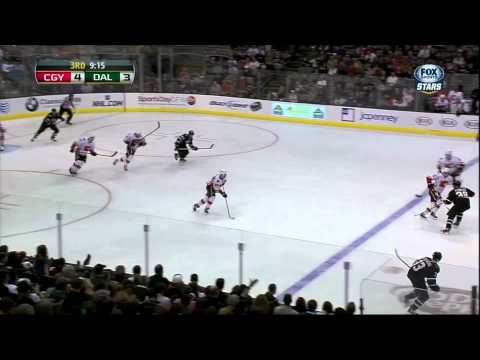 Steve Begin goal Feb 17 2013 Calgary Flames vs Dallas Stars NHL Hockey