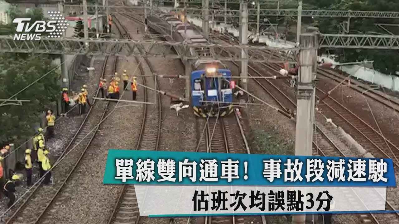 單線雙向通車!事故段減速駛 估班次均誤點3分