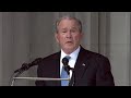 Former President George W. Bush delivers an emotional eulogy at Sen. John McCain's memorial servi…