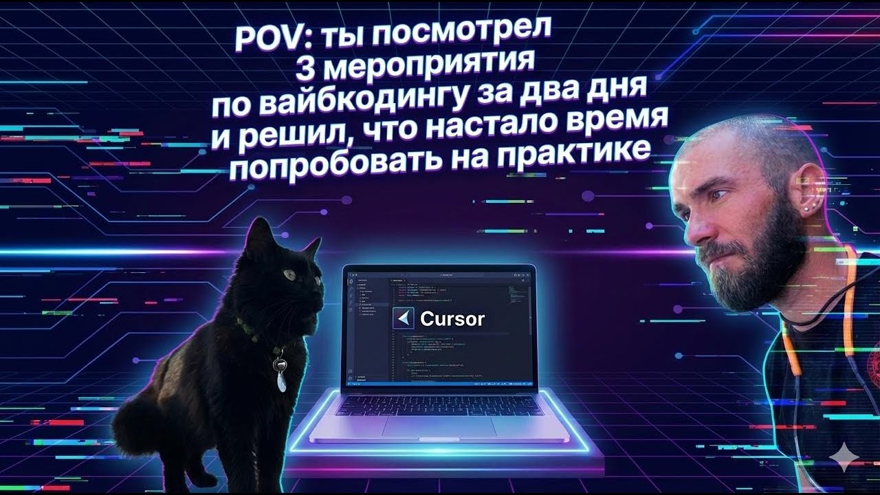 POV: ты посмотрел 3 мероприятия по вайбкодингу за два дня и решил попробовать н