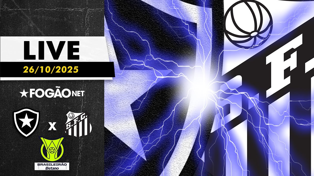 LIVE | Pré-jogo de Botafogo x Santos pela 30ª rodada do Campeonato Brasileiro 2025 LIVE | Pré-jogo de Botafogo x Santos pela 30ª rodada do Campeonato Brasileiro 2025