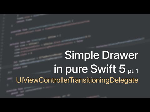 Simple Drawer without Pods Pt.1 | UIViewControllerTransitioningDelegate | IOS Tutorial