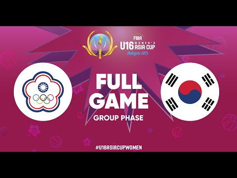 Chinese Taipei v Korea | Full Basketball Game | FIBA U16 Women's Asia Cup 2025 - Division A