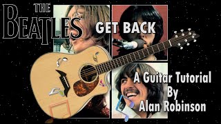 Get Back - The Beatles - Acoustic Guitar Tutorial (ft.my son Jason on lead etc.) - Easy