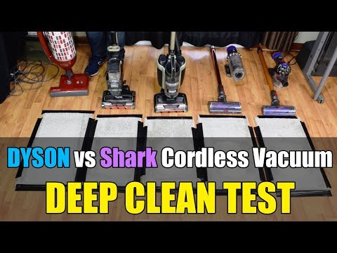 Dyson V8 vs V10 vs Shark Ion F80 vs P50 CARPET DEEP CLEAN TEST - Cordless Vacuums