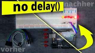 Lauflicht ohne DELAY! LED Lauflicht mit millis() [Arduino für Anfänger] C++ programmieren lernen
