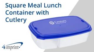 Square Meal Lunch Container with Cutlery from 4imprint