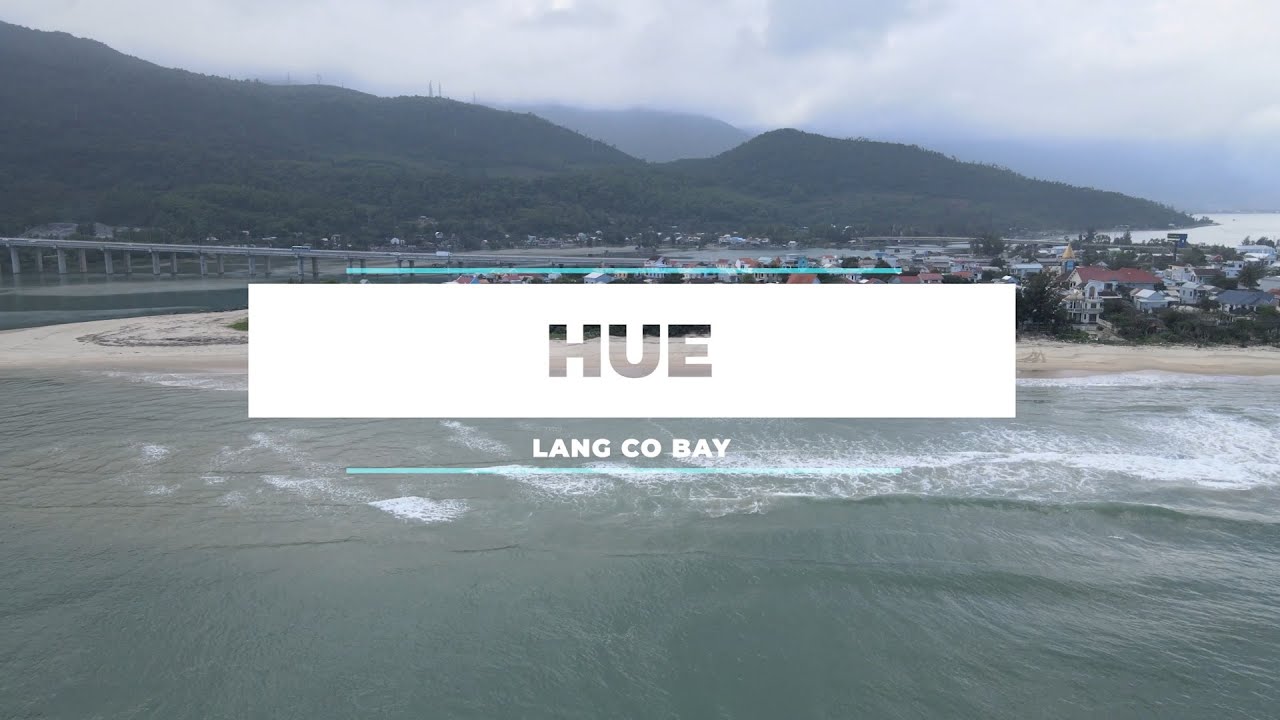 Discover the captivating aerial panorama of Lang Co Beach.