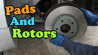 2007-2013 Nissan Altima Front Brakes Pads and Rotors Replacement How To DIY