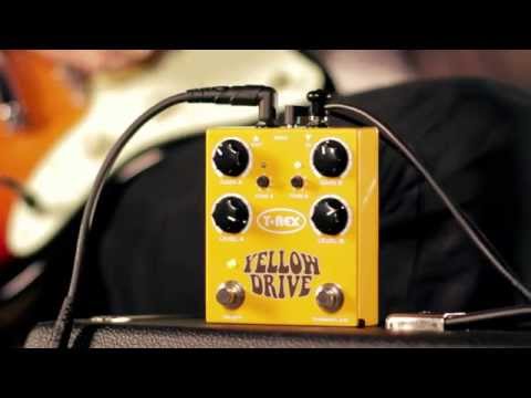 T-Rex Engineering Yellow Drive Distortion Effects Pedal Demo